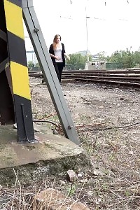 Next To A Train Line This Hotsy Pisses