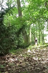 Sexy Light-haired Pissing In The Forest