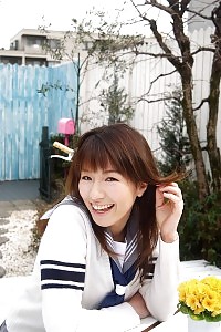 Towa Aino Schoolgirl Cocotte Demonstrates Her Big Boobs