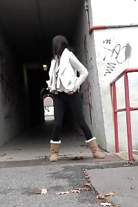 Eveline Neill Pisses On The Grass In The City