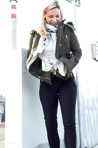 Delicate Blonde Pissing In The Mid Of The City