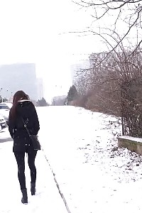 Cynthia Vellons Melts The Snow With Her Hot Pee