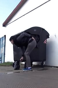 Brunette Doll Is Desperate To Piss When Walking