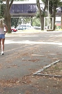 Good-looking Blonde Victoria Pure Pissing In The City